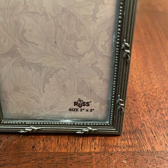 Victorian Bow Pewter Shade Double Photo Frame 2x 3 - Picture 6 of 9